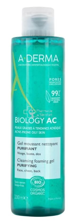A-DERMA BIOLOGY AC GEL MOUSSANT PURIFIANT 200ML
