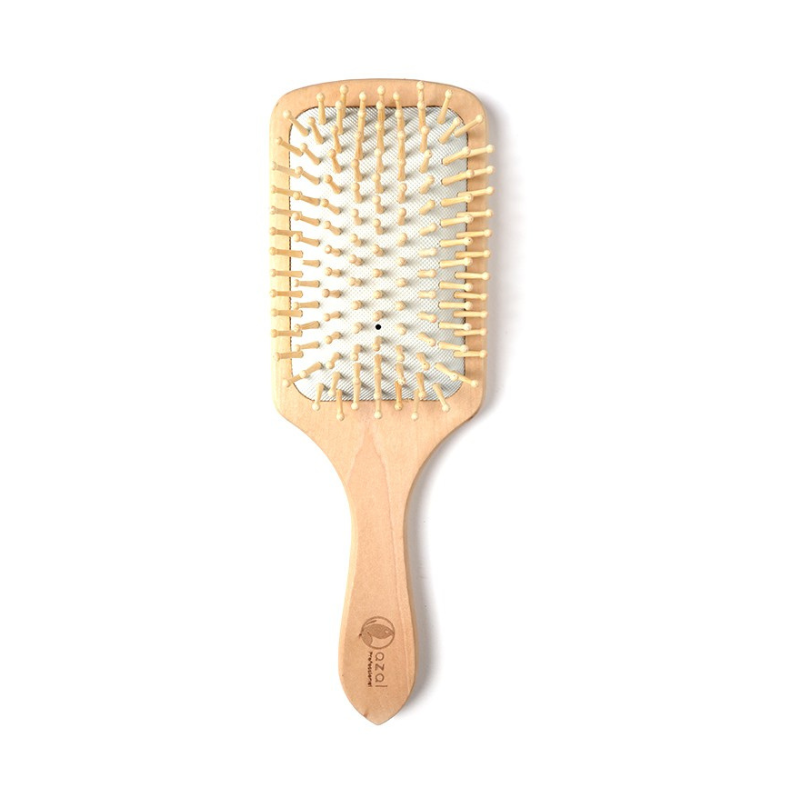 AZAL BROSSE CHEVEUX EN BOIS CARRE PETIT MODELE
