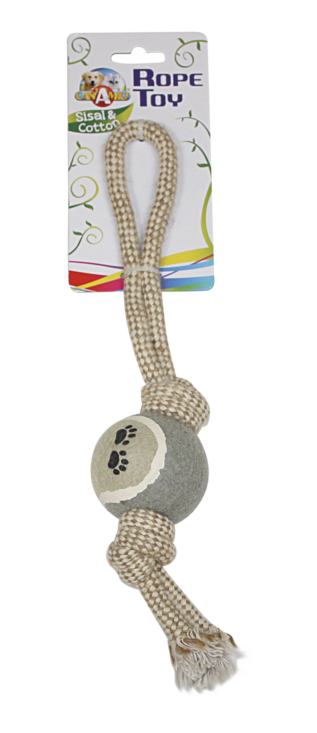 CROCI OS EN COTON ECO PLAIT W/BALLE DE TENIIS 6 * 34 CM