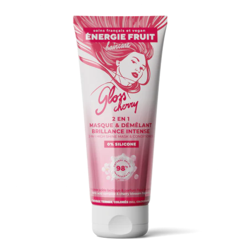 ENERGIE FRUIT MASQUE 2 EN 1 GLOSS CHERRY COMPLEXE ACIDE LACTIQUE & CERISIER 200ML