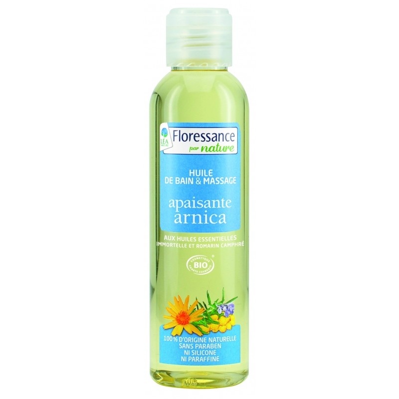 FLORESSANCE HUILE DE BAIN ET MASSAGE APAISANTE D'ARNICA,150ML
