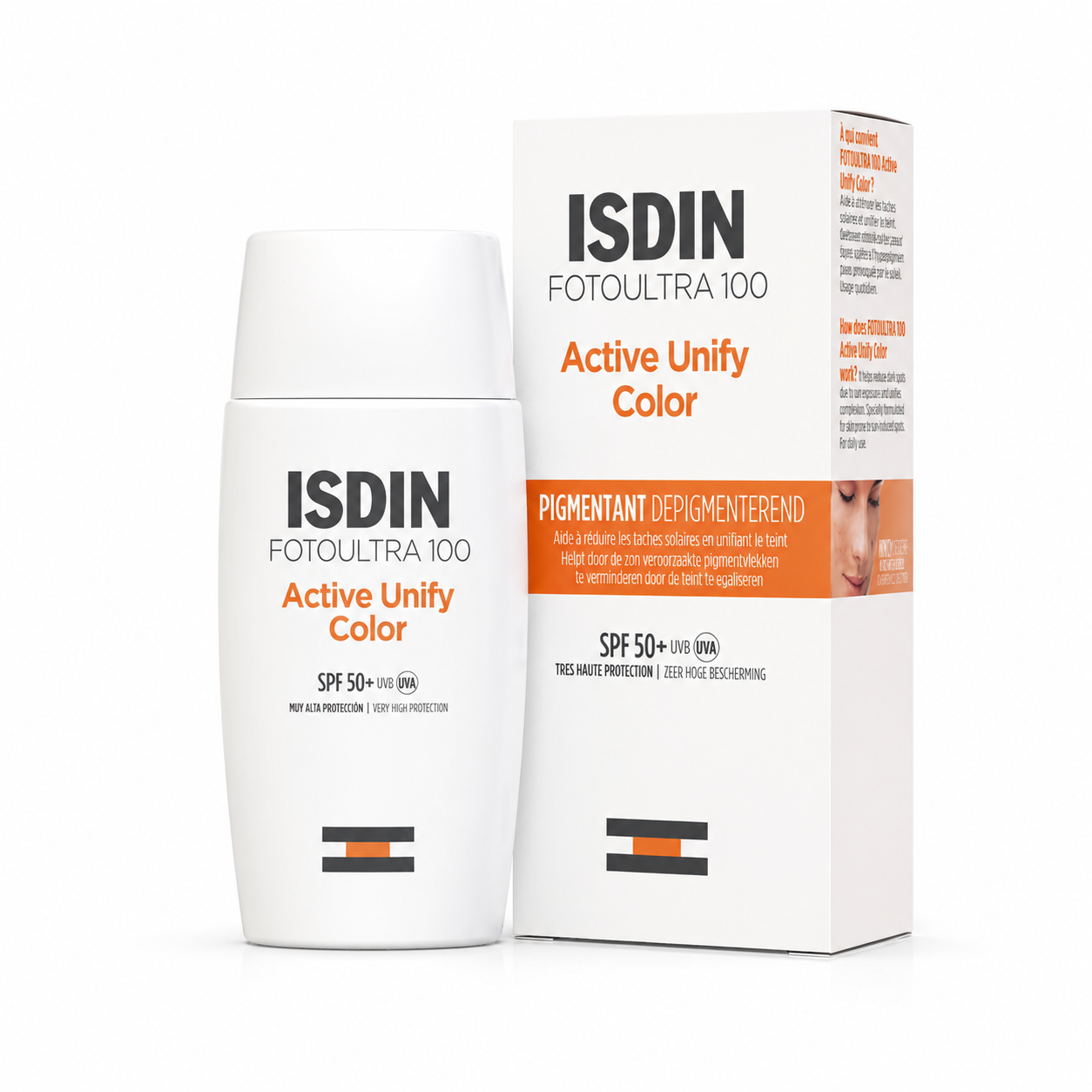 ISDIN PHOTOPROTECTION ECRAN SOLAIRE ACTIVE UNIFY FUSION FLUIDE TEINTEE SPF50+ 50ML