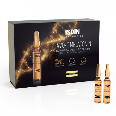 ISDIN ISDINCEUTICS FLAVO-C MELATONIN SERUM REPARATEUR NUIT 10 UNIDOSES DE 2ML