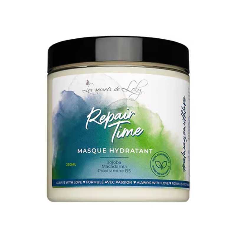 LES SECRETS DE LOLY MASQUE HYDRATANT REPAIR TIME CHEVEUX BOUCLES ET SECS 230 ML