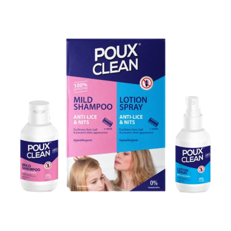 POLYPHARMA POUX CLEAN COFFRET LOTION +SHAMPOING 100ML