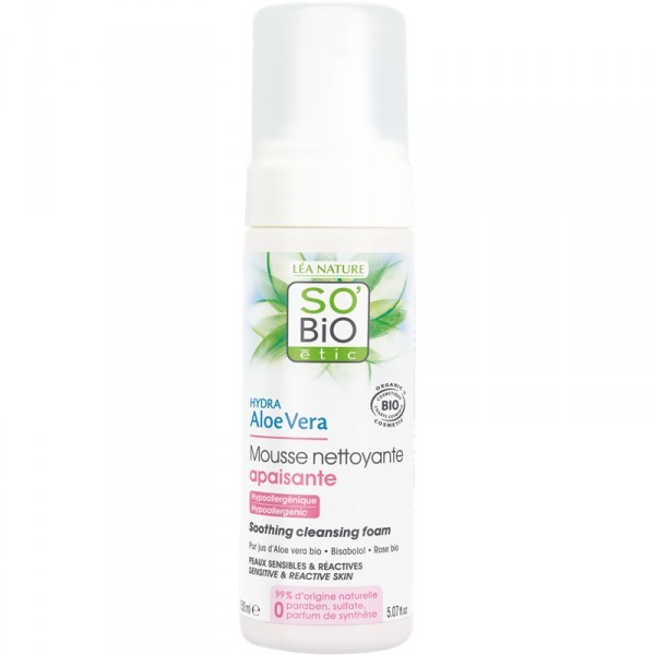 SO BiO MOUSSE NETTOYANTE APAISANTE HYDRA ALOE VERA 150ML