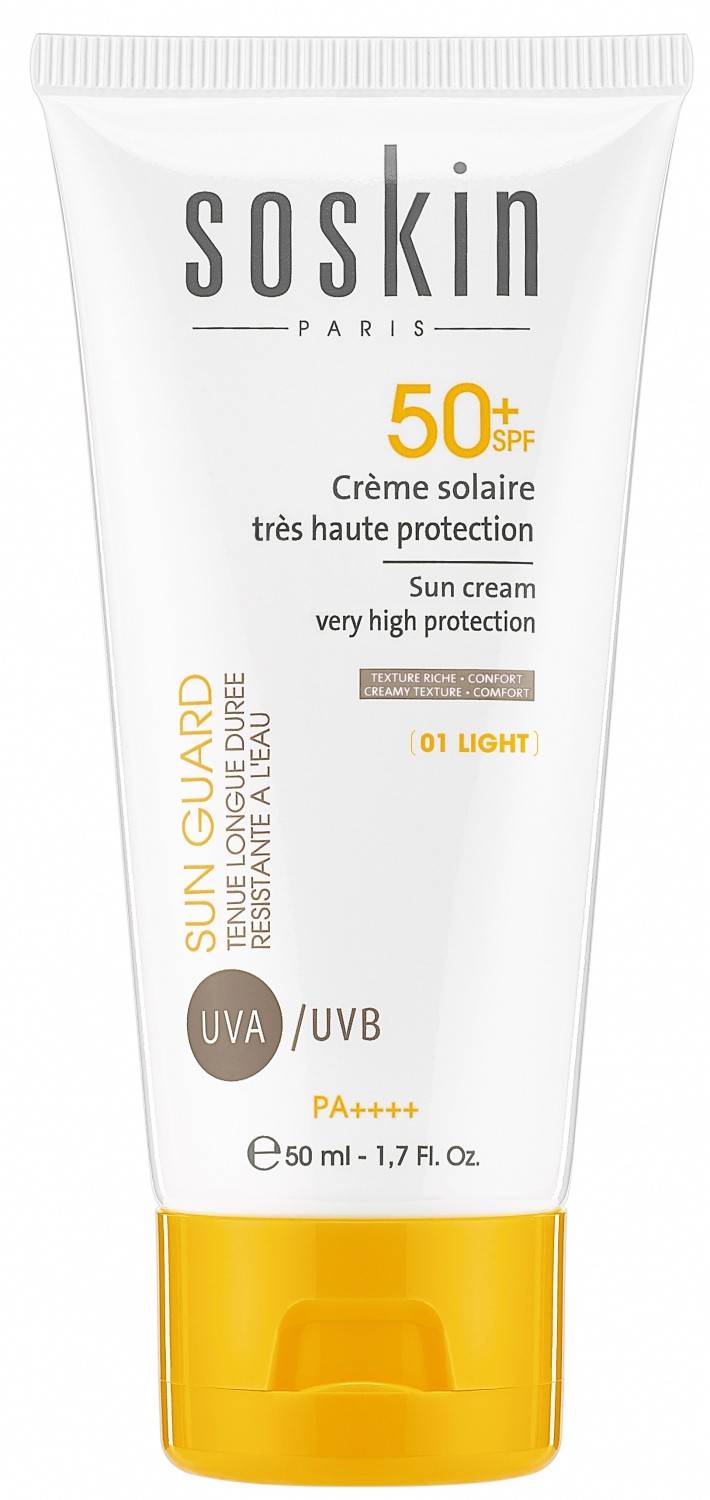 SOSKIN 01 CREME SOLAIRE TEINTEE LIGHT SPF50+ 50ML