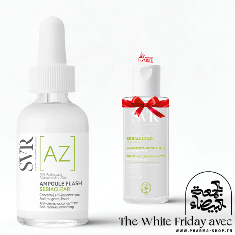 SVR SEBIACLEAR AMPOULE AZ FLASH ANTI IMPERFECTIONS 30ML+SEBIACLEAR EAU MICELLAIRE 75ML (OFFERT)